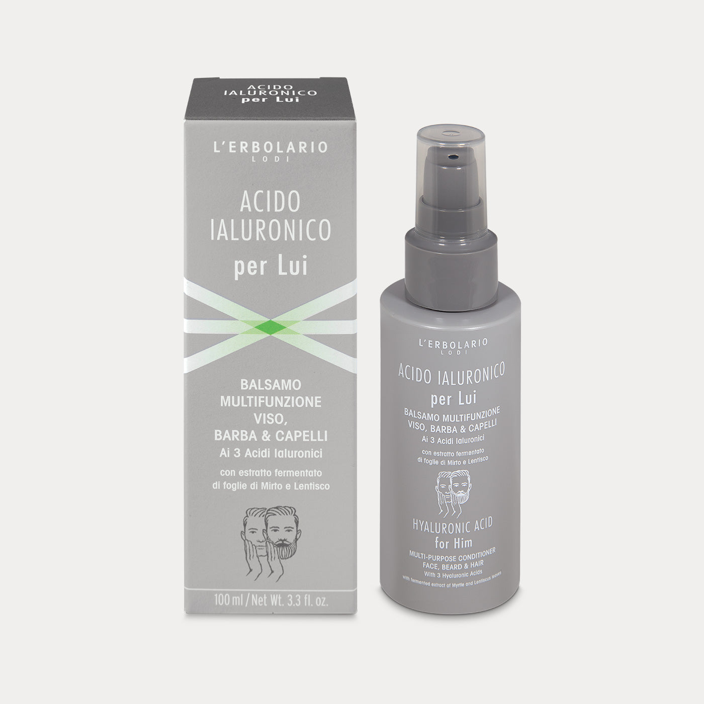 Balsamo Viso, Barba & Capelli Acido Ialuronico per Lui